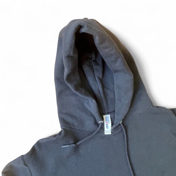 Jerzees NuBlend “JUST PARTY” Graphic Hoodie – Navy Blue, Size S - Picture 2 of 9